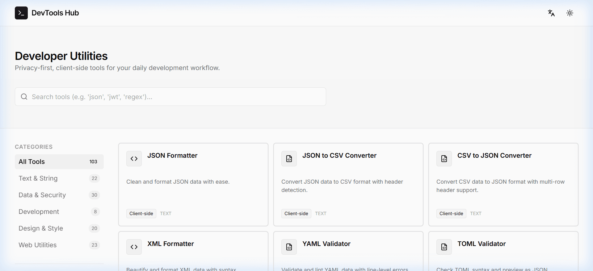 DevTools Hub