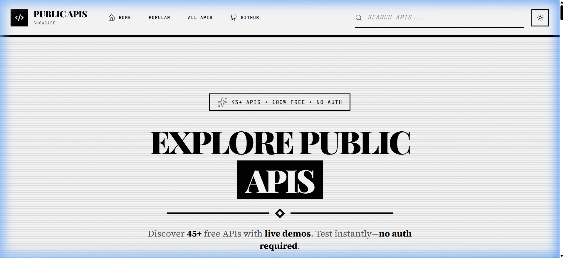 Public APIs Showcase